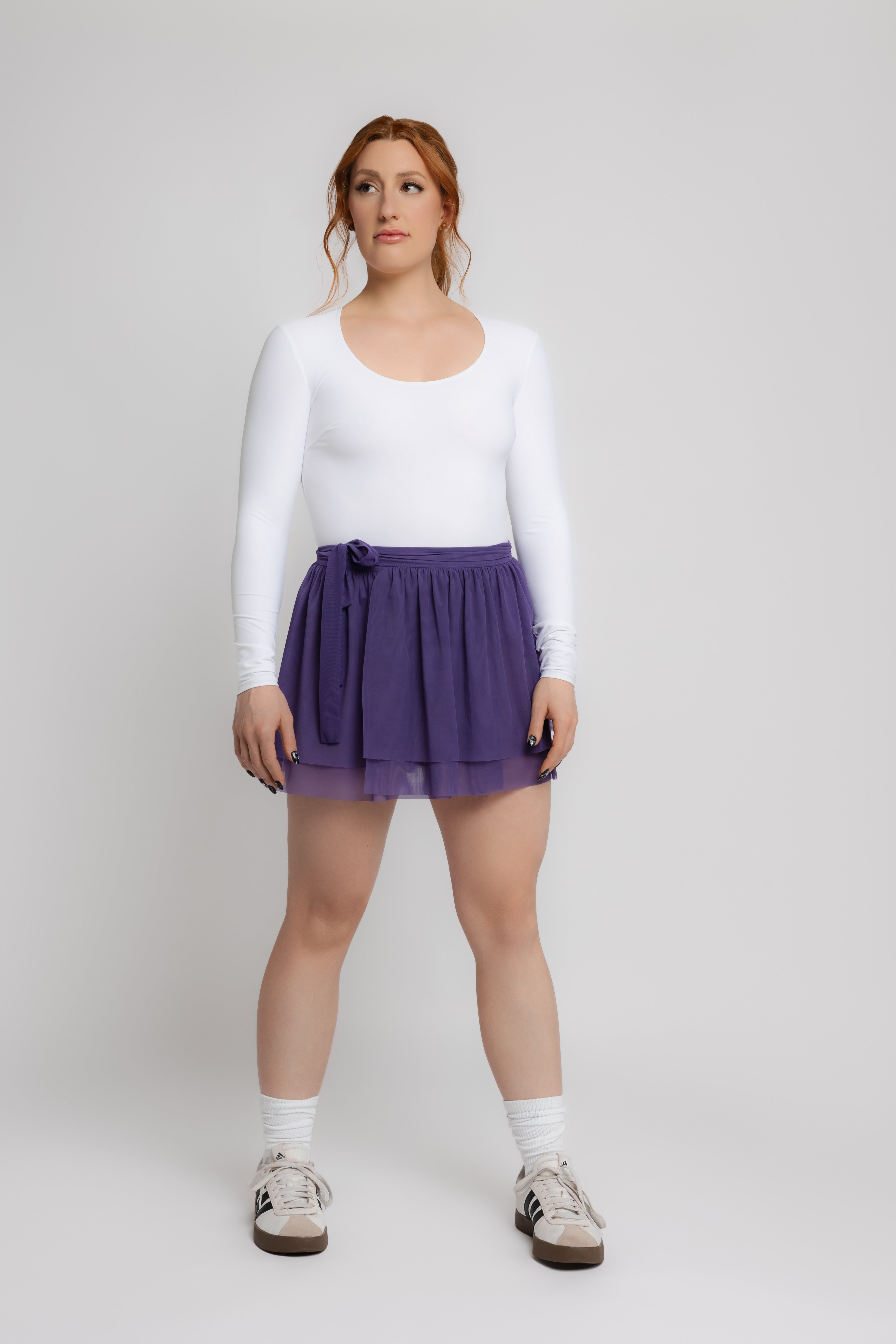 Micro Mesh Mini Skirt