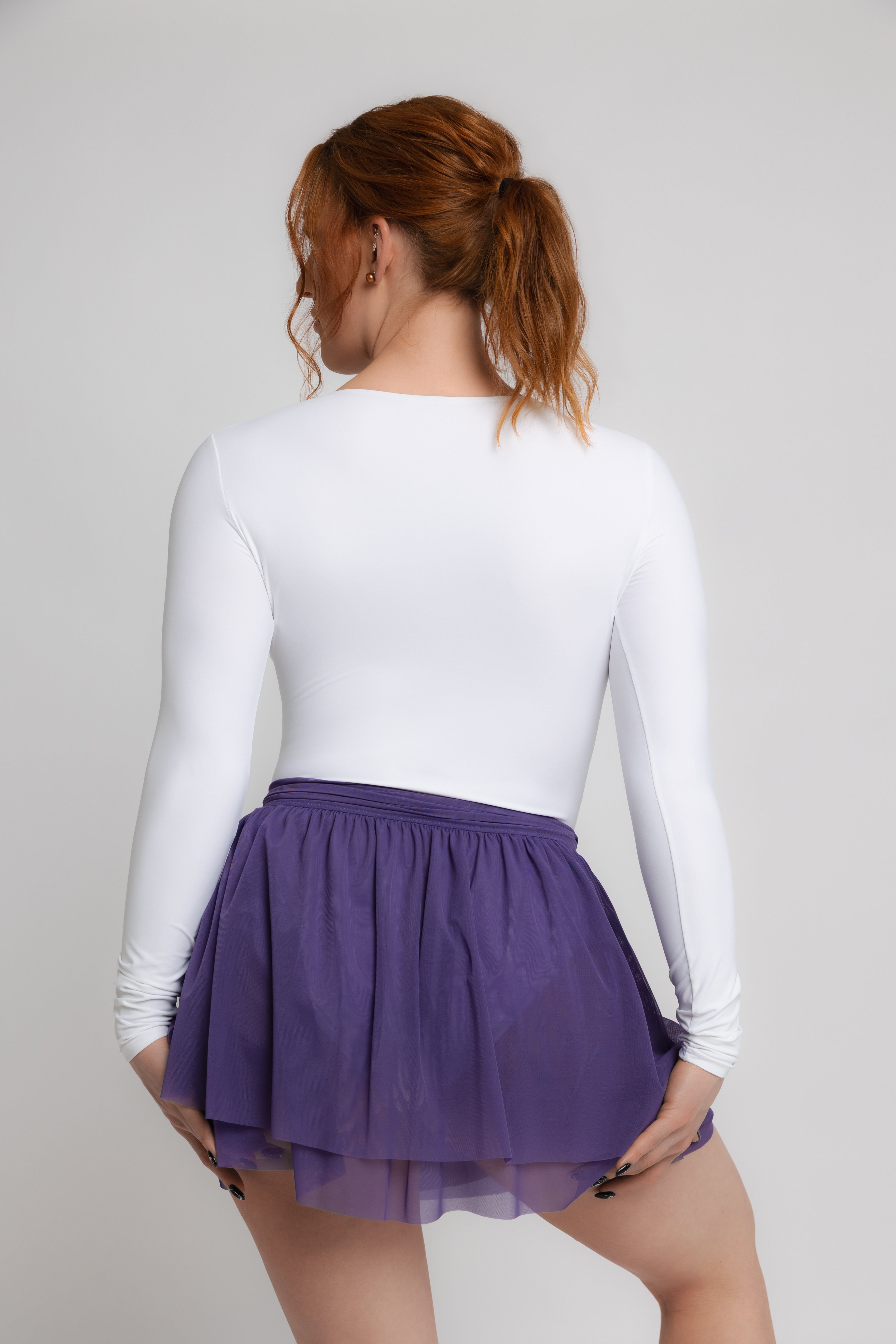 Micro Mesh Mini Skirt