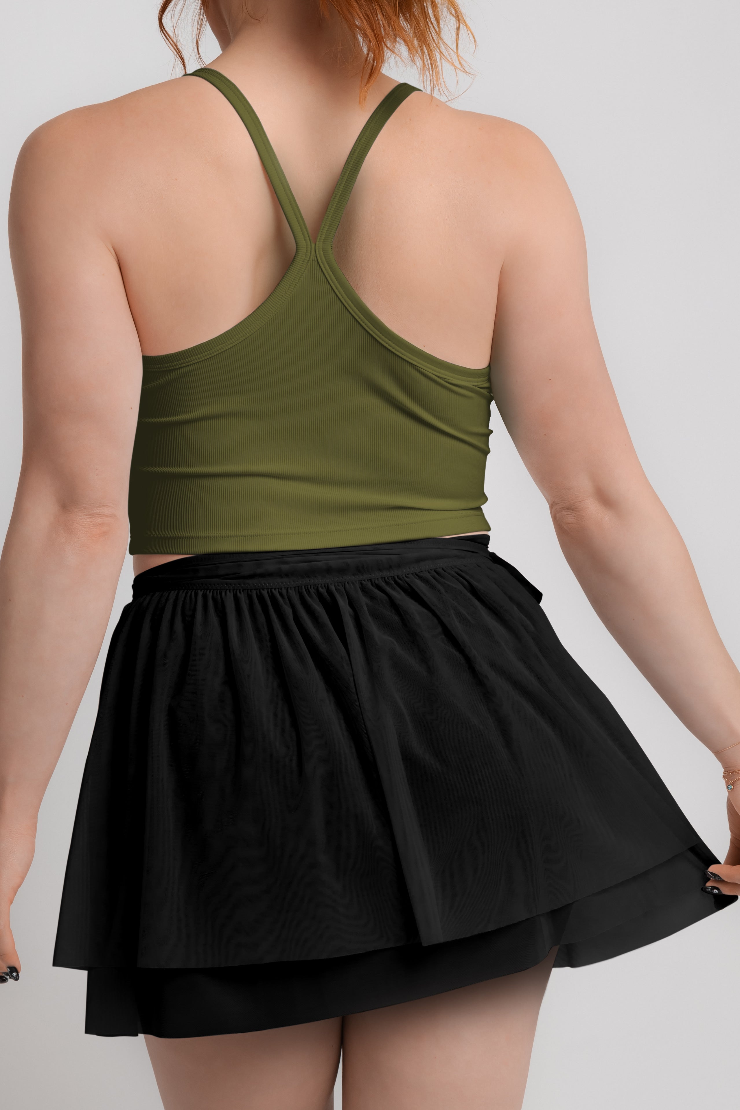 Cropped Knit Rib Tank