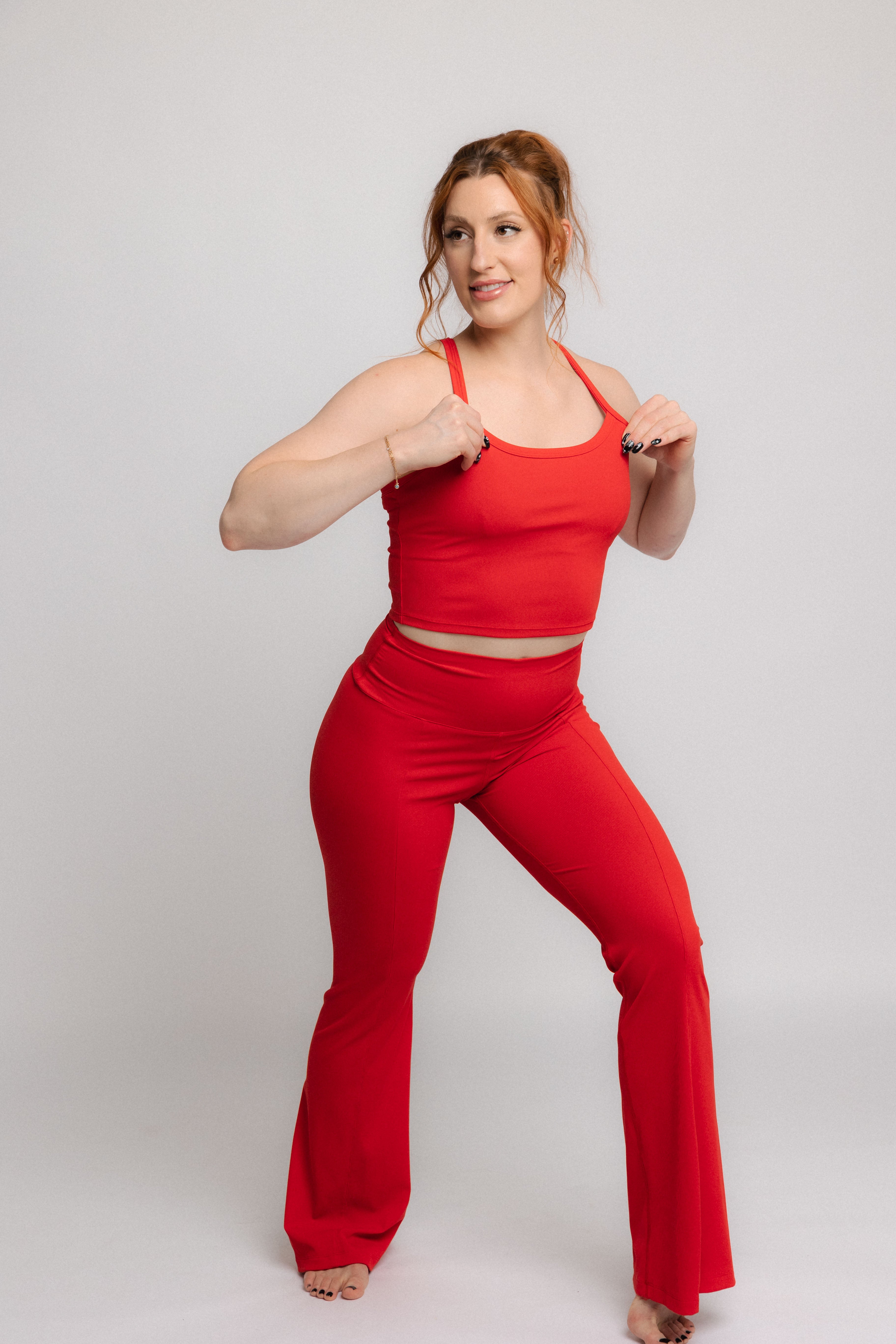 Cropped Knit Rib Tank